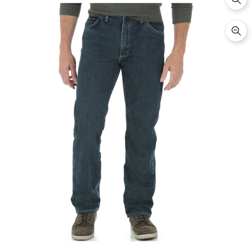 Wrangler Men's Dark Blue Regular Fit Jeans